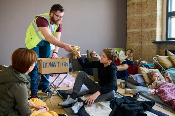 image of a man donating to charity